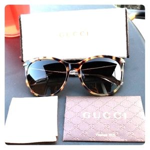 Gucci Cateye Bamboo Sunglasses